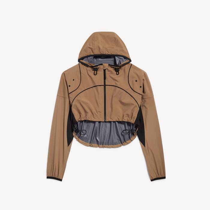 Women's Techwear Cropped Jacket in Camel - Women | Balenciaga Australia EN - Image 2