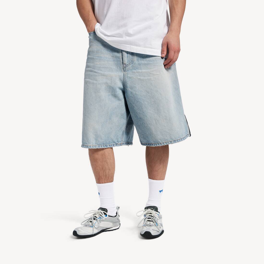 Sneaker Radar Gradient Lines pour Homme en Blanc/gris/argent/noir/bleu | Balenciaga France FR - Image 7