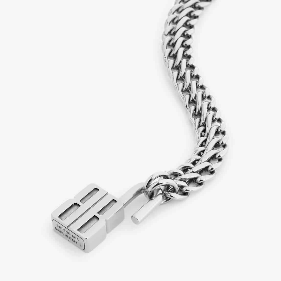 Collier Nano Lock pour Femme en Argent | Balenciaga Belgique FR - Image 3