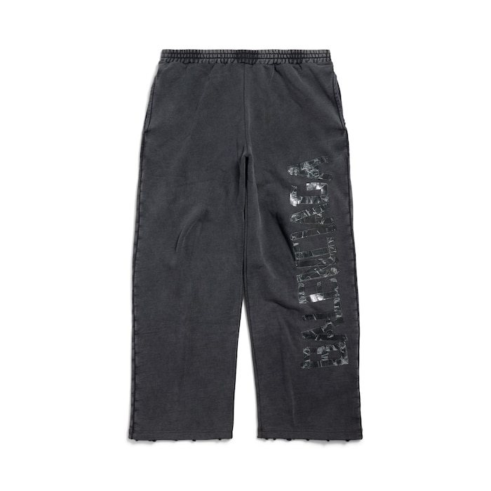 pantaloni baggy transparent tape