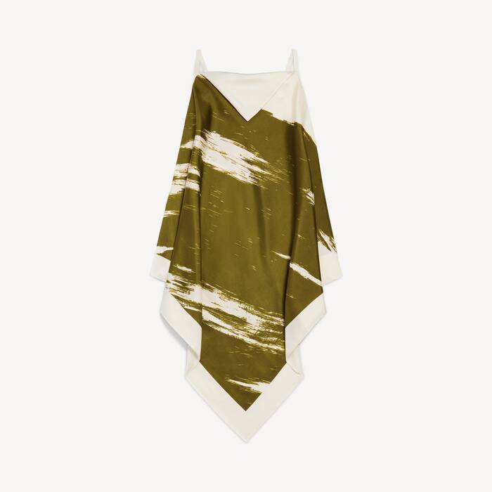 Women's Brush Scratch Scarf Top in Khaki - Women | Balenciaga United Kingdom EN - Image 2