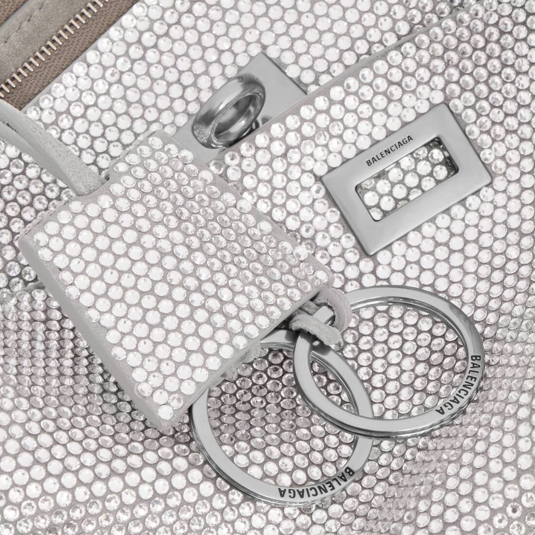 Rodeo Umh&auml;nget&auml;schchen Mit Strasssteinen f&uuml;r Damen in Rauchgrau | Balenciaga Deutschland DE - Image 5