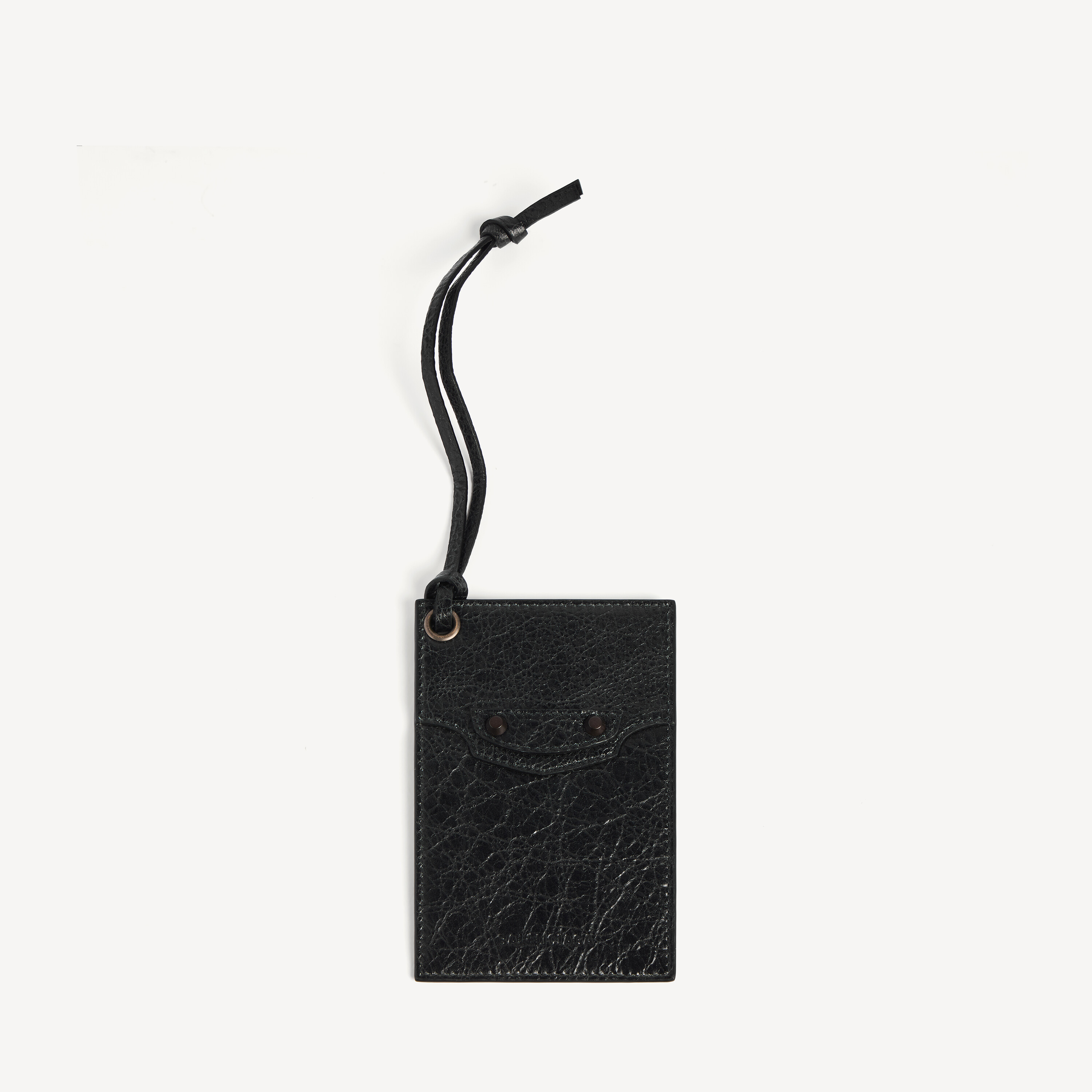 Men's Le City Charm/keychain Card Holder in Black | Balenciaga CA