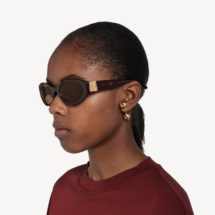Women's Cosmo Round Af Sunglasses in Dark Brown Havana - Women | Balenciaga United Kingdom EN - Image 3