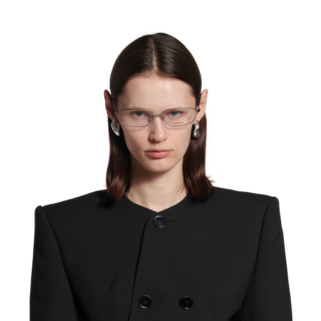 BALENCIAGA silver loop trio ピアス Women's Loop Trio Earrings in Silver | Balenciaga US
