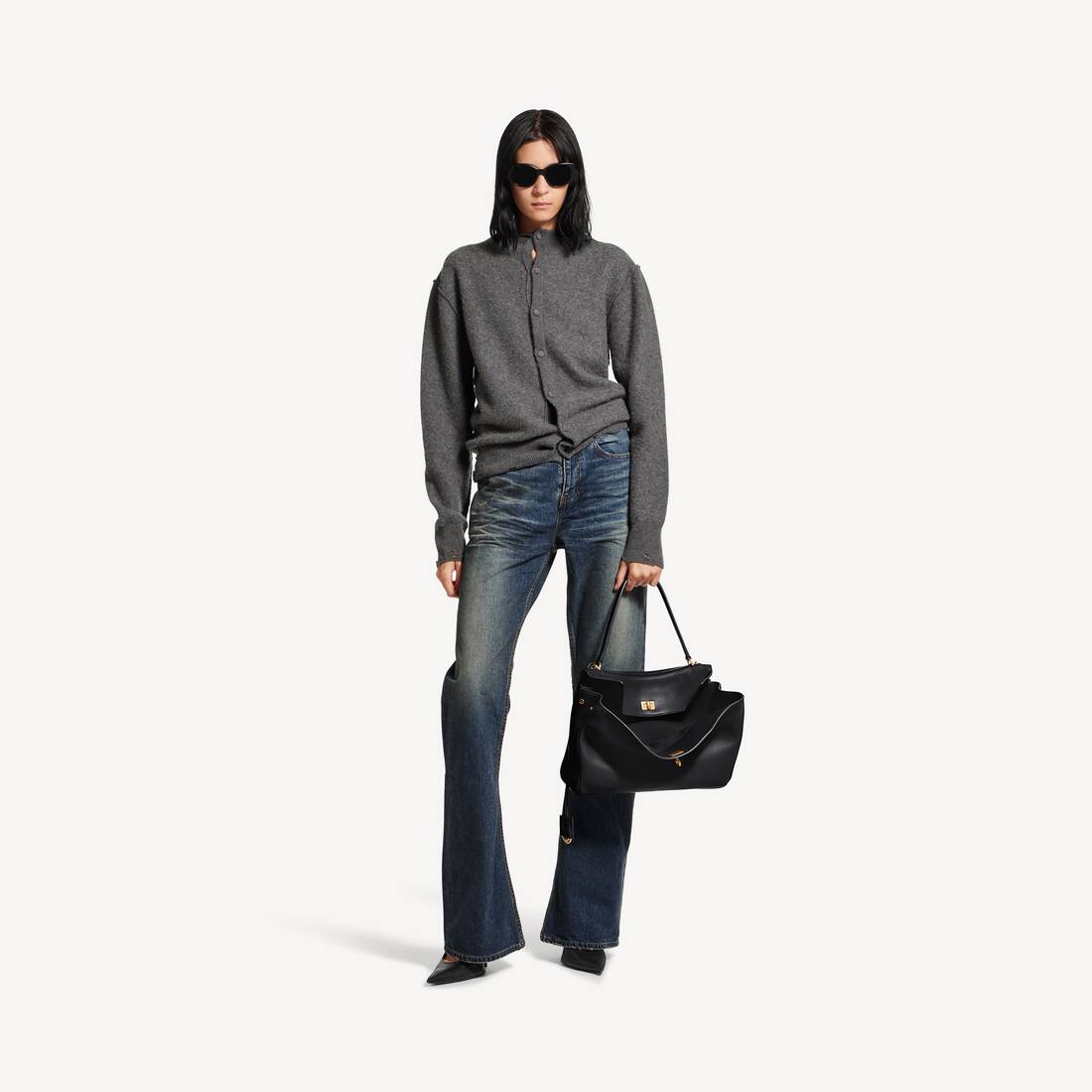Women's Bootcut Pants in Blue | Balenciaga Australia EN - Image 2