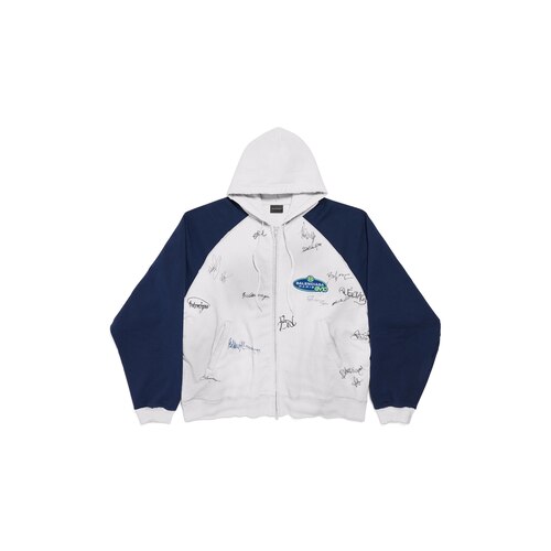 banana raglan oversized zip-up hoodie