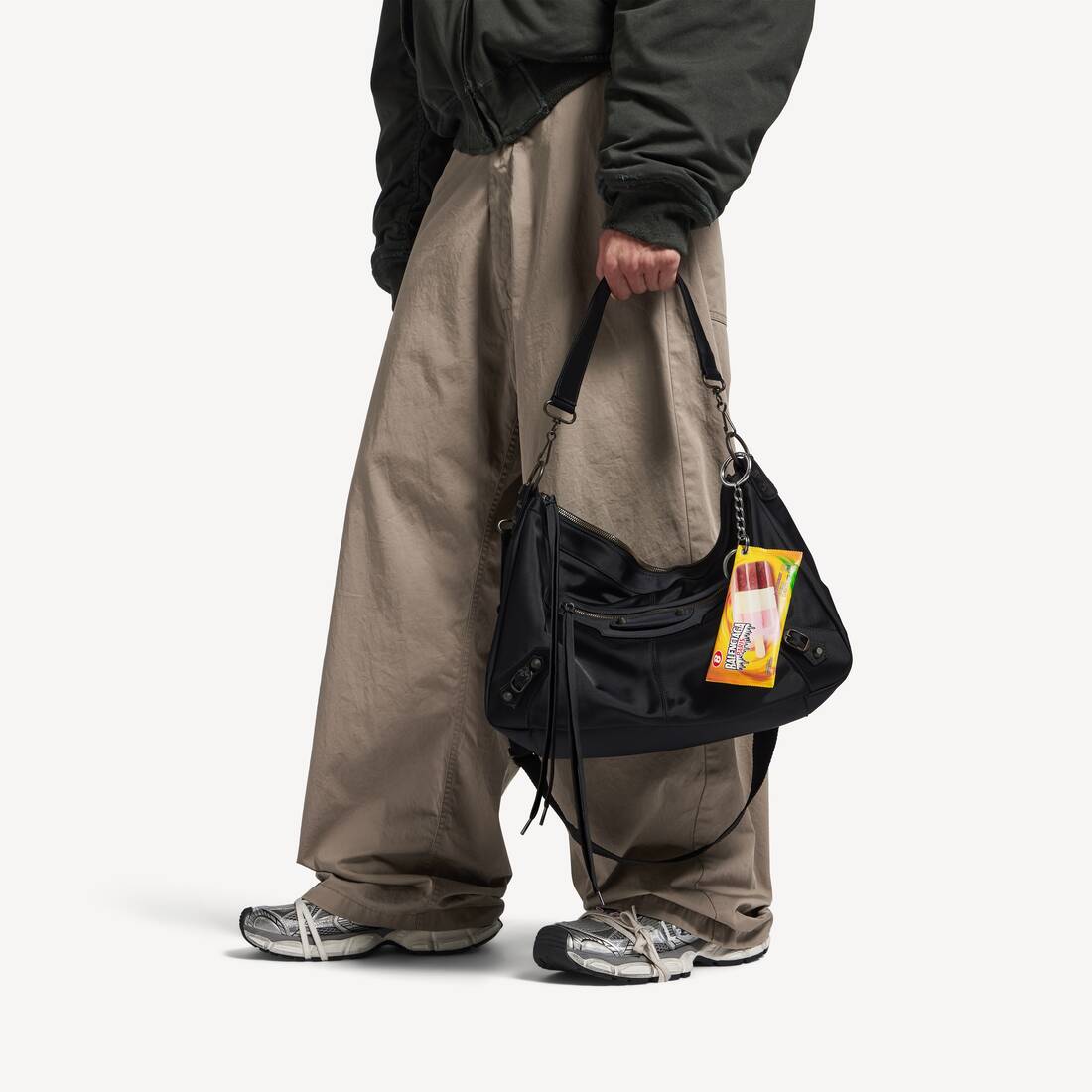 Men's Keychain/charm Snack Pouch in Yellow | Balenciaga Poland EN - Image 6