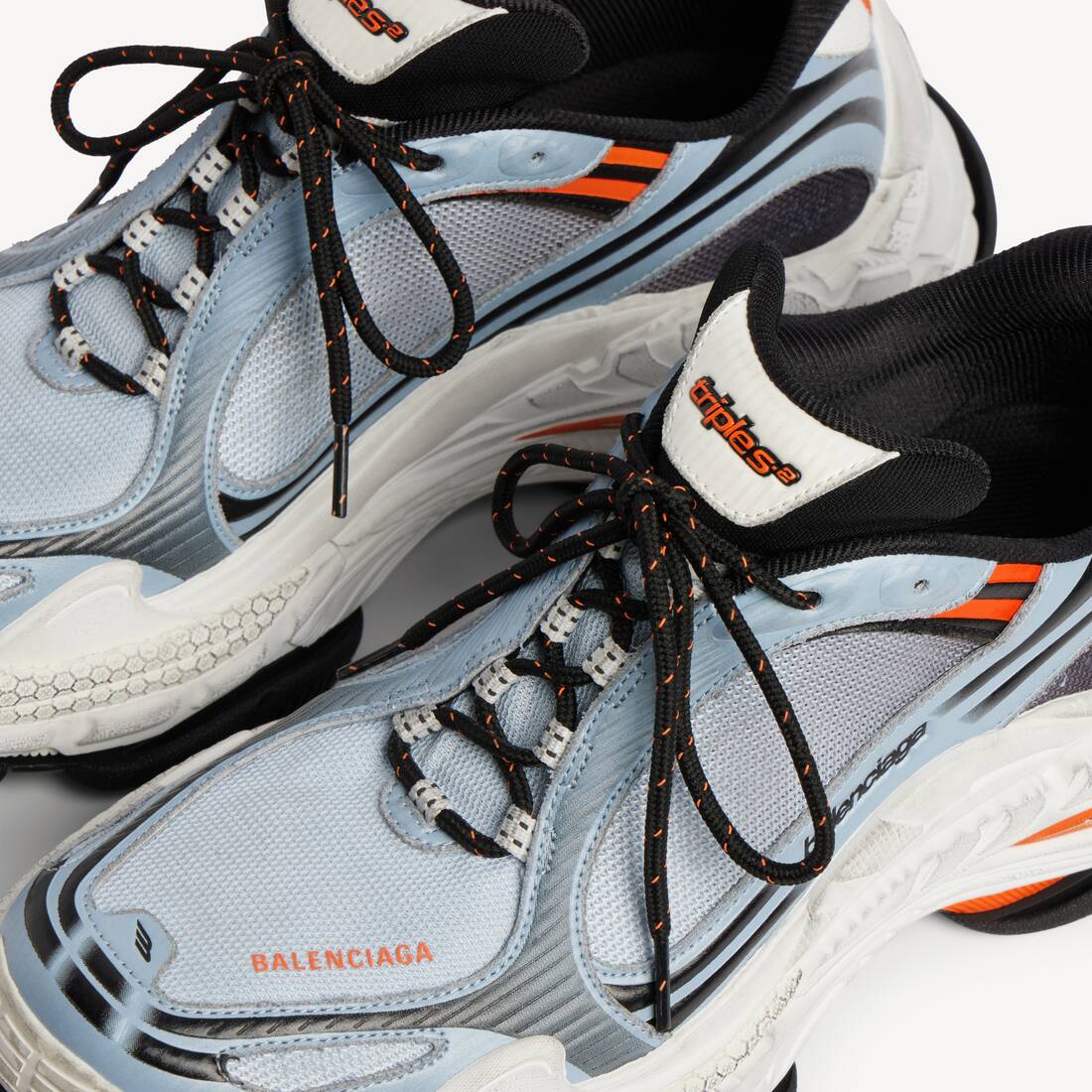 Men's Triple S.2 Gradient Sneaker in Blue/white/black/orange | Balenciaga United States EN - Image 4