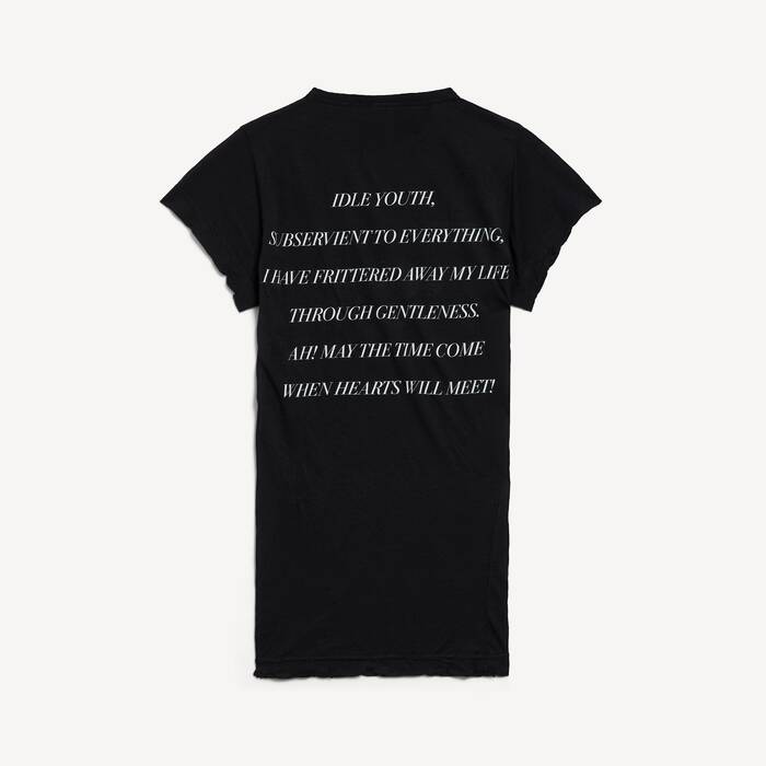 T-shirt The Song Of The Highest Tower Fit Small pour Femme en Noir - Femme | Balenciaga France FR - Image 2