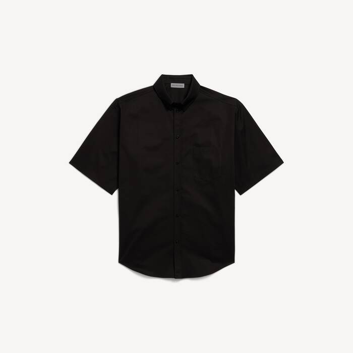 Security Tape Hemd Gro&szlig;e Passform f&uuml;r Herren in Schwarz - Herren | Balenciaga Deutschland DE - Image 1