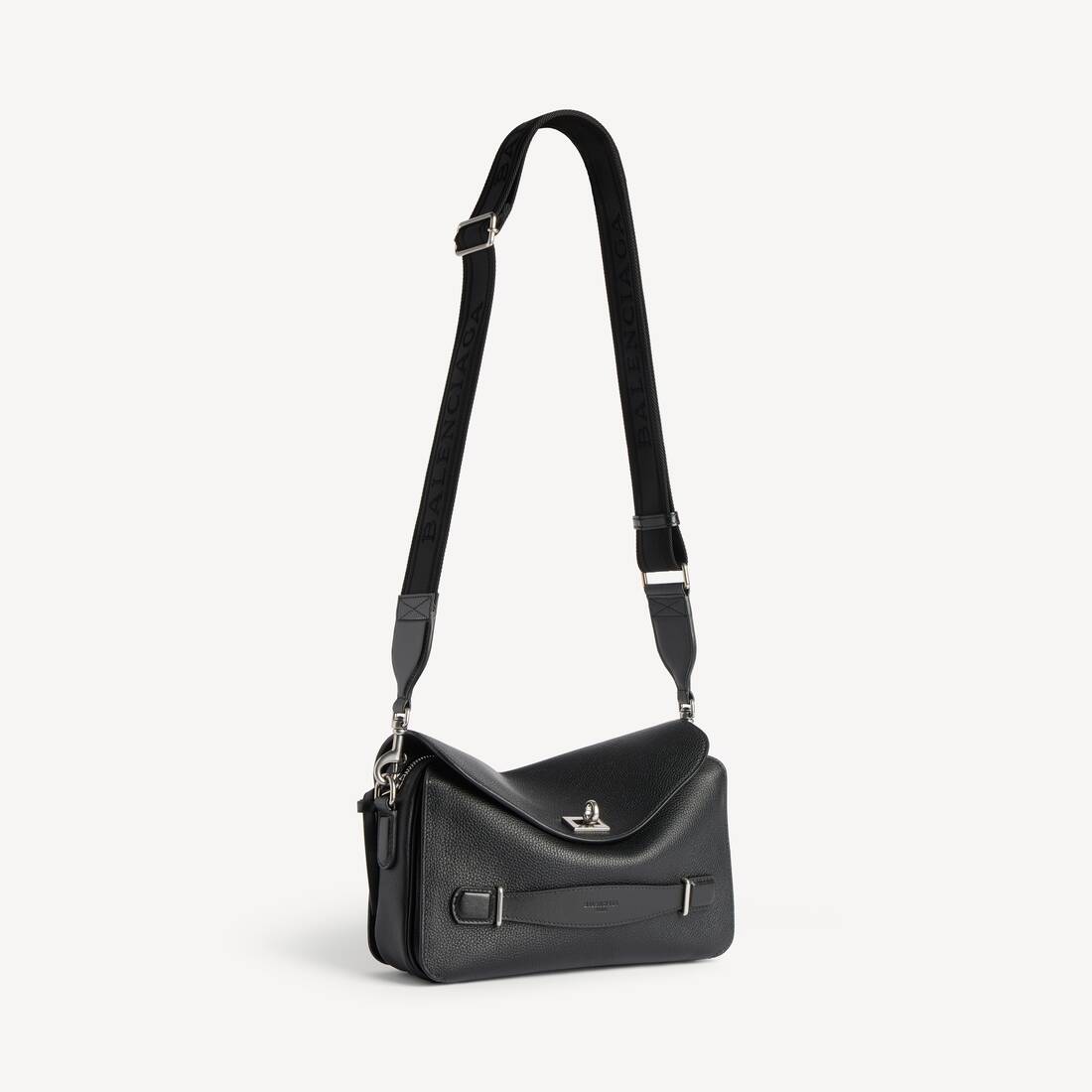 Men's Le 7 Cube Messenger Bag Small in Black | Balenciaga United Kingdom EN - Image 2