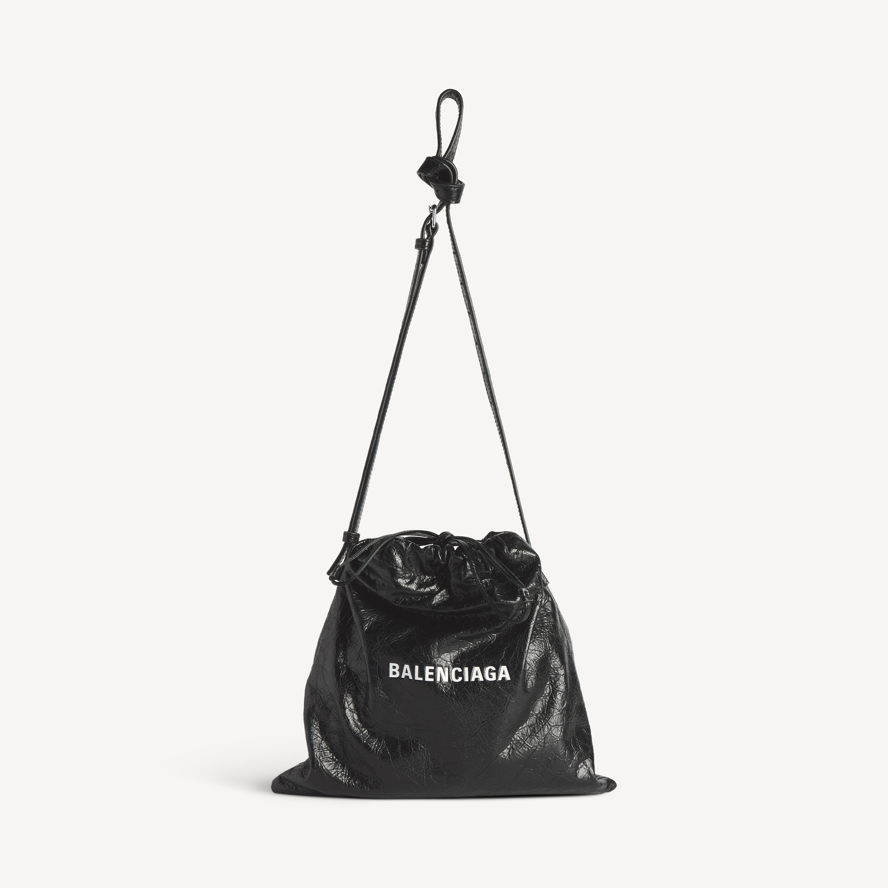 BALENCIAGAショルダーバッグ Men's Shopper Dust Bag Crossbody Pouch Medium in Black | Balenciaga MO