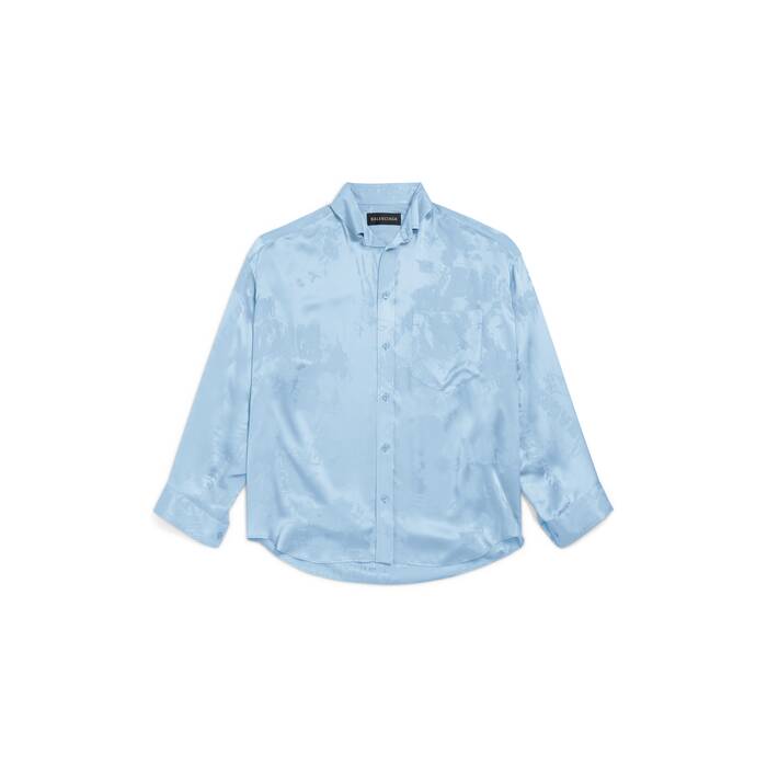 camisa de manga larga cocoon washed crayon allover