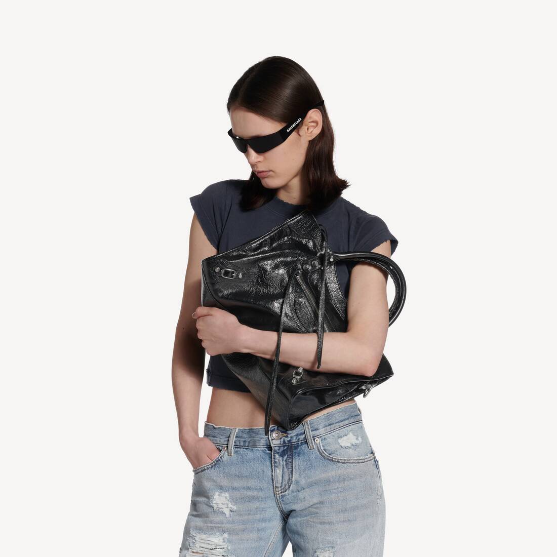 Borsa Le City Media in Nero | Balenciaga Italia IT - Image 8