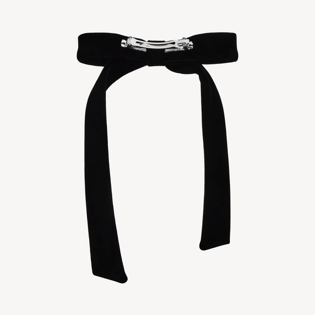 N&oelig;ud Fin Pour Cheveux Holli pour Femme en Noir/argent&eacute; Brillant | Balenciaga Monaco FR - Image 2