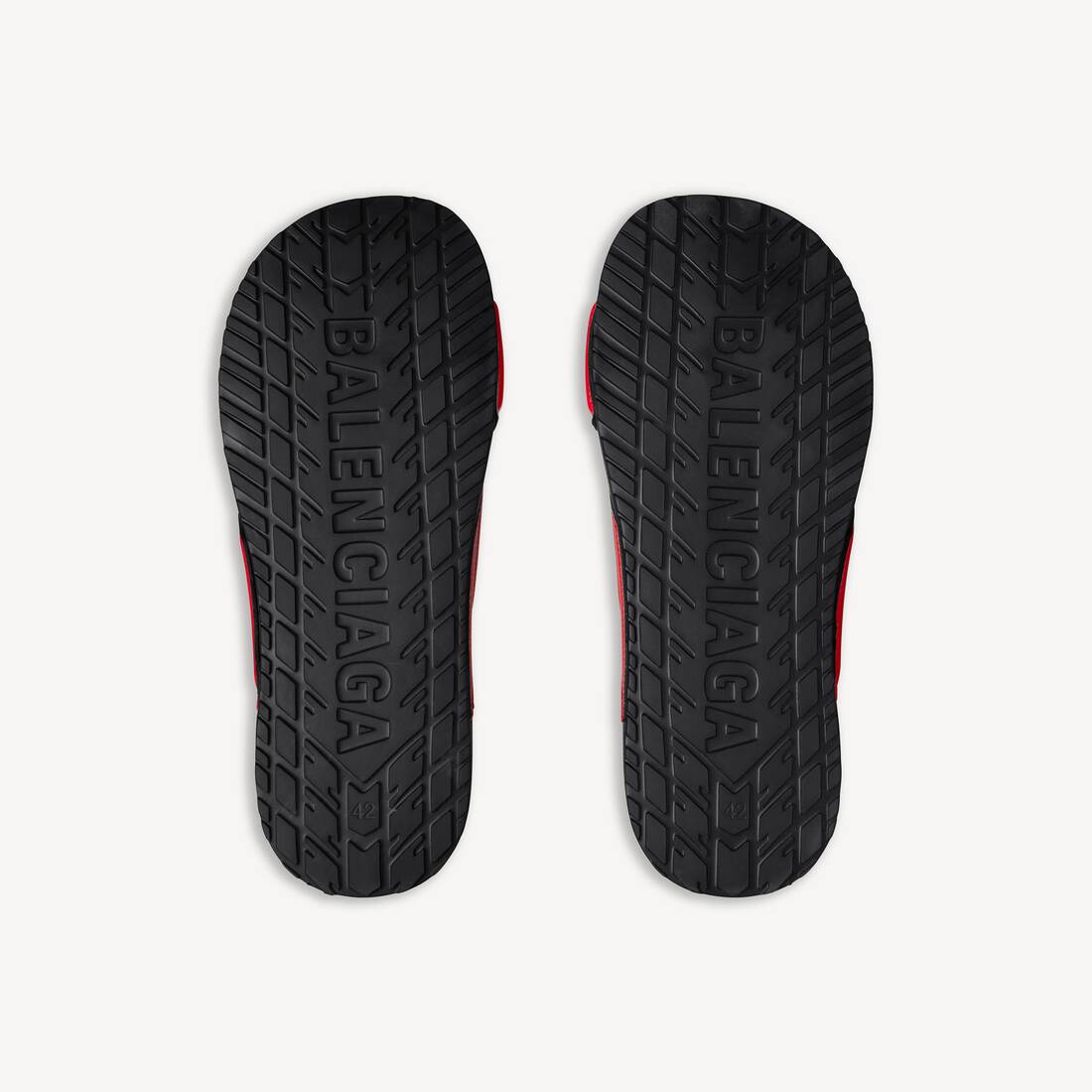 Sandale &Agrave; Enfiler Sporty Pool pour Homme en Noir/rouge | Balenciaga Belgique FR - Image 4