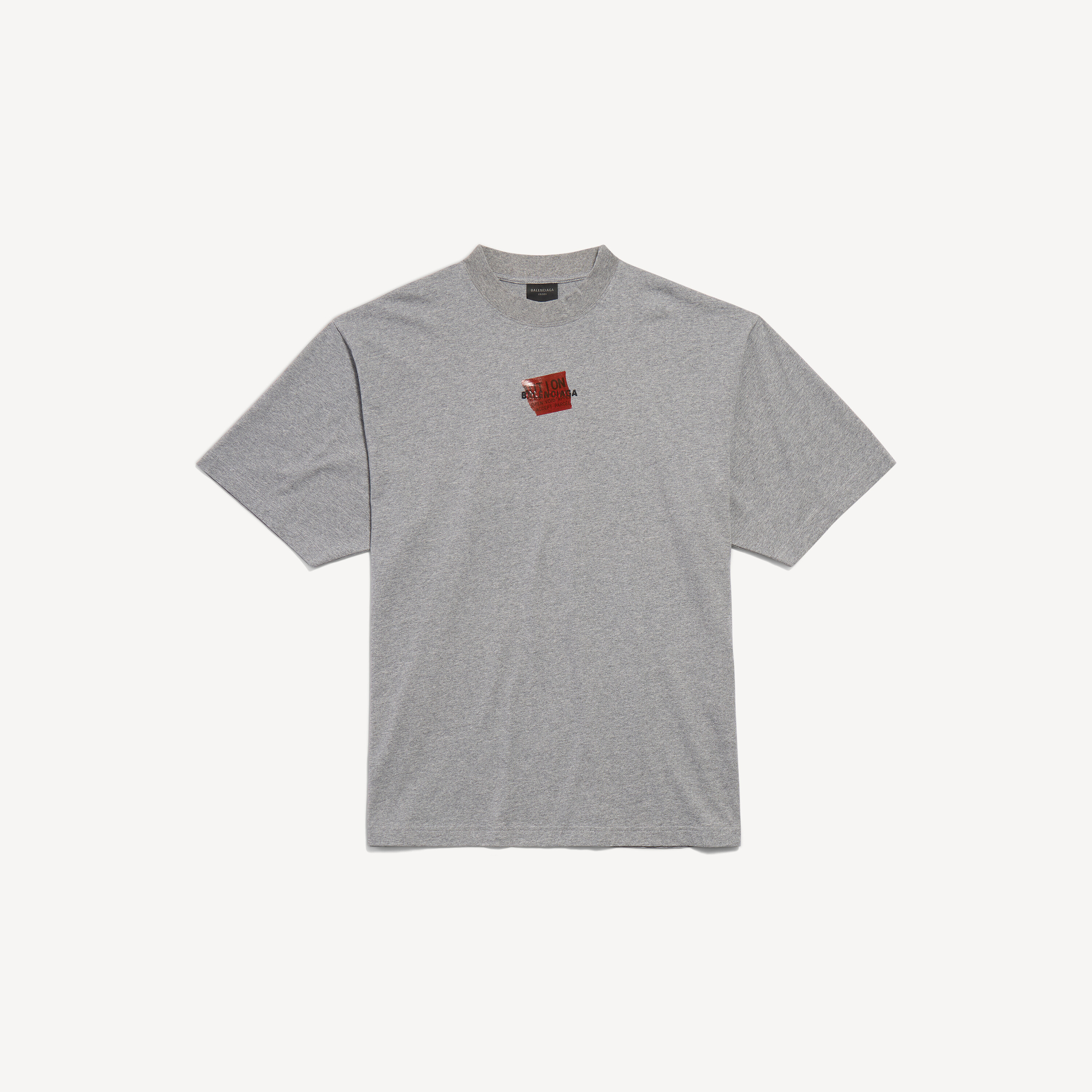Taped balenciaga back medium fit t-shirt