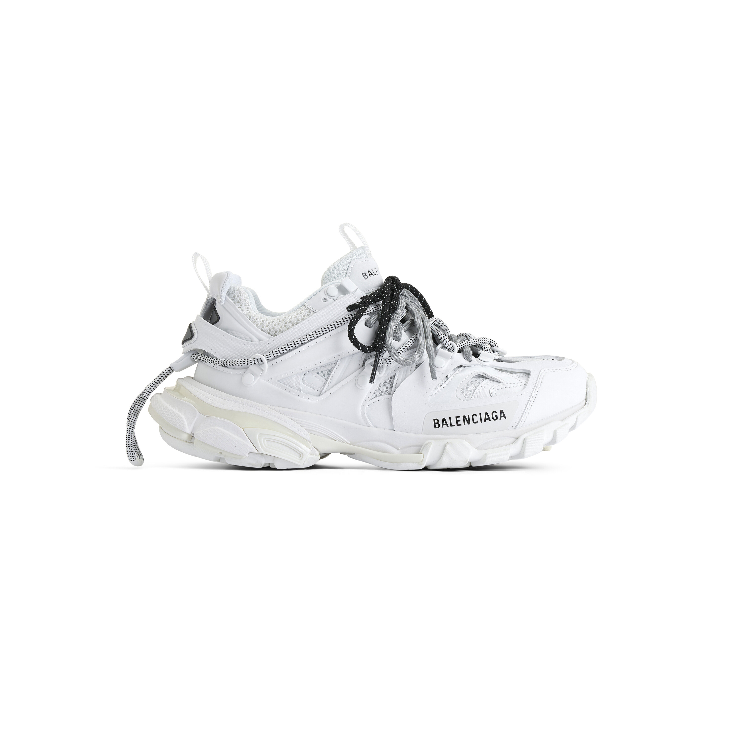 Men's Track Trail Laces Sneaker in White/black/grey | Balenciaga US