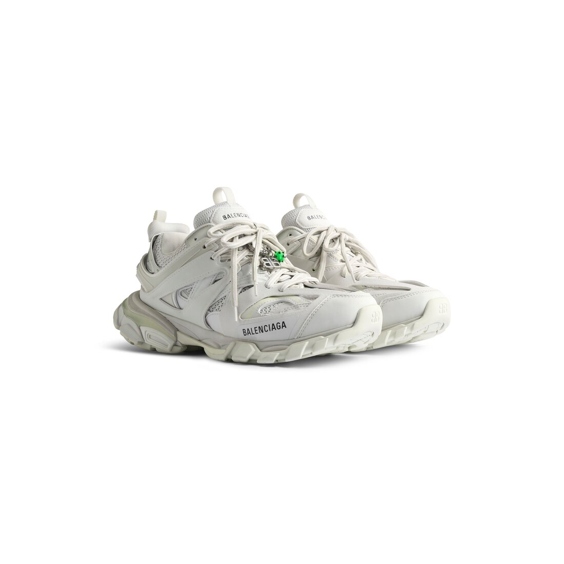 Men's Track Sneaker With Charms in White