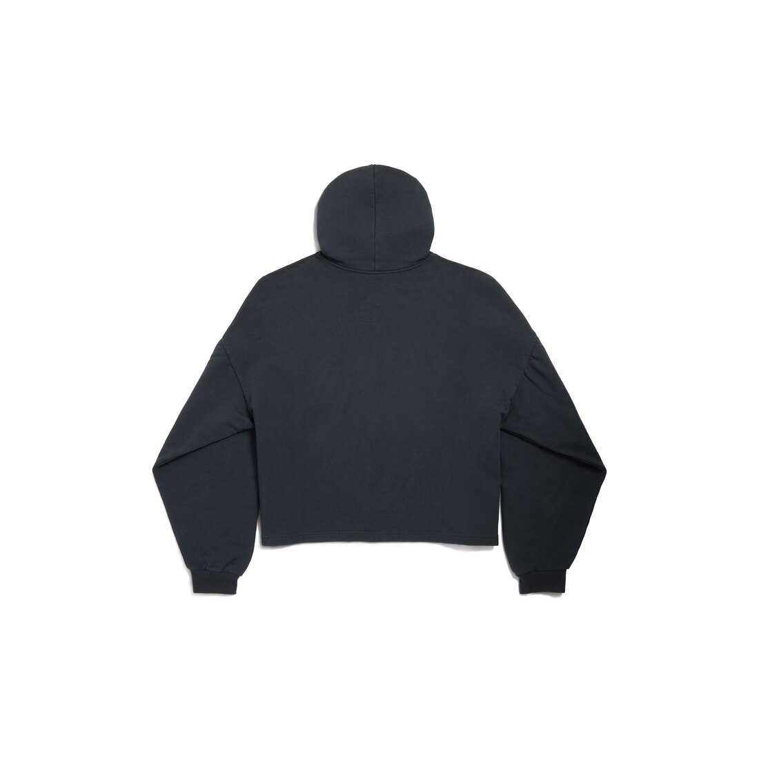 【BALENCIAGA】NANO BB HOODIE ミディアムフィット Men's Nano Bb Hoodie Medium Fit in Black Faded | Balenciaga US