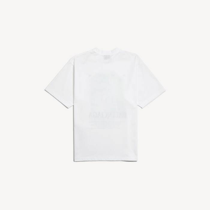 Camiseta The Window Ajuste Mediano para Mujer en Blanco - Mujer | Balenciaga Espa&ntilde;a ES - Image 2