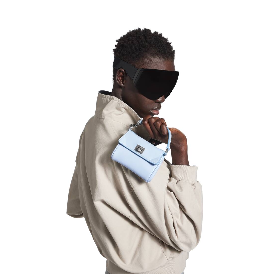 Women's Rodeo Micro Bag Charm in Cloudy Blue | Balenciaga Denmark EN - Image 8