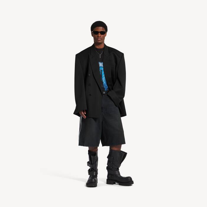 Men's Too Far Tailored Jacket in Black - Men | Balenciaga United Kingdom EN - Image 3