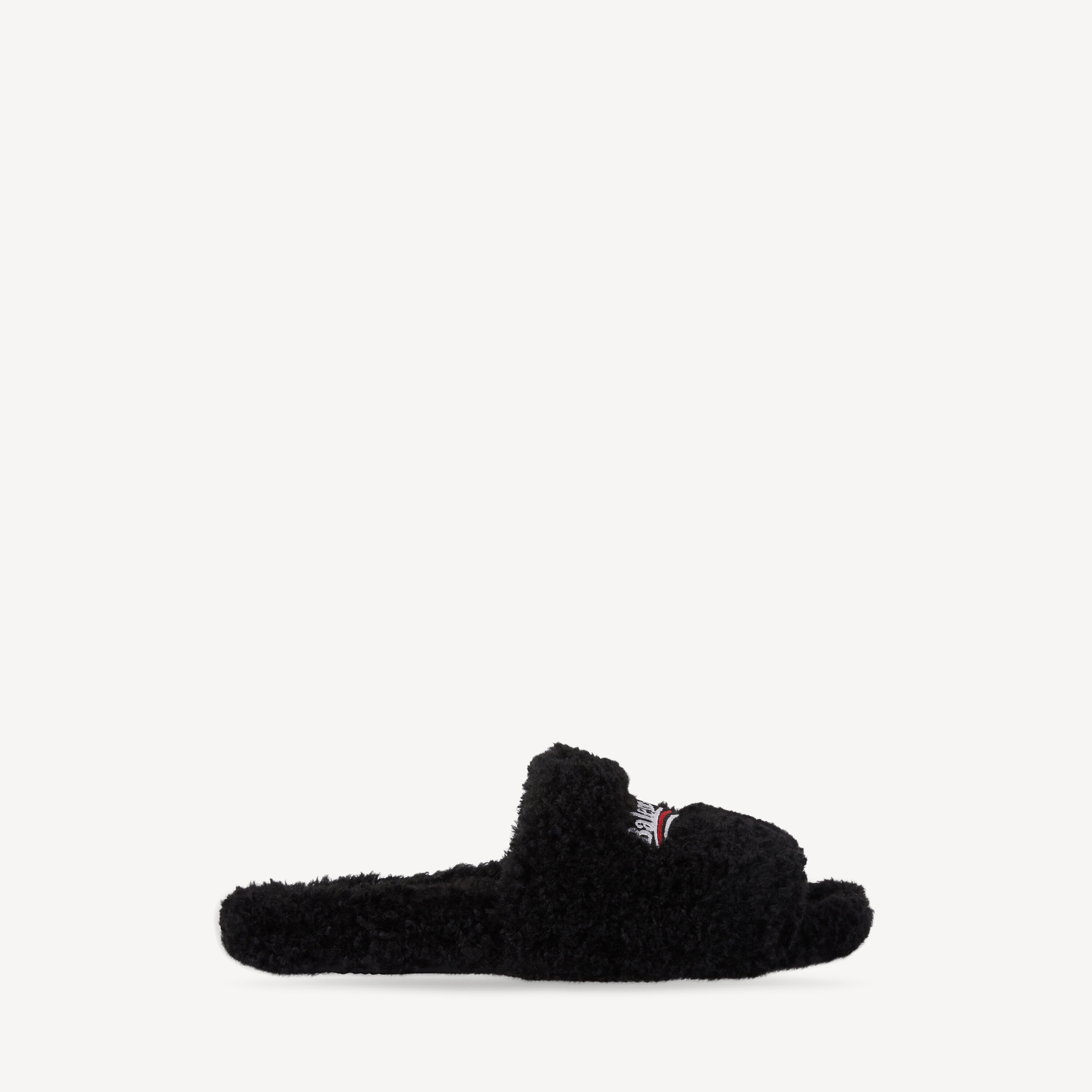 Balenciaga furry open mule