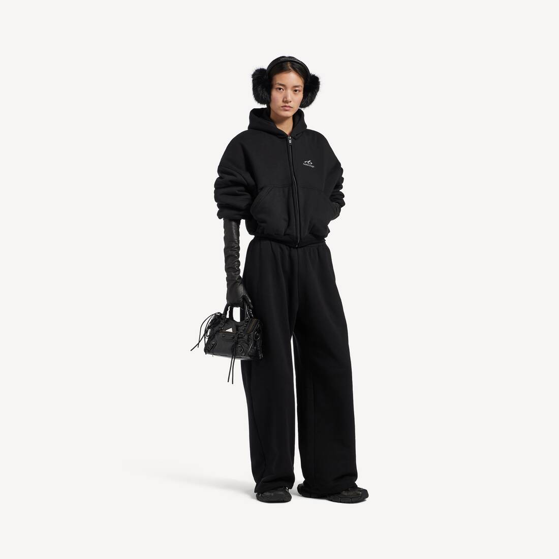 Pantaloni Da Tuta Barrel da Donna in Nero | Balenciaga Italia IT - Image 2