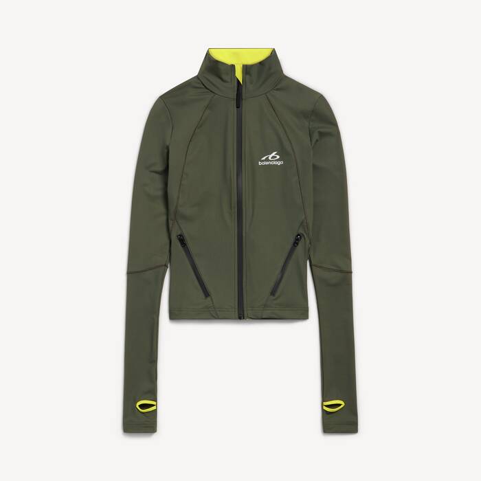 techwear fitted zip-up top
