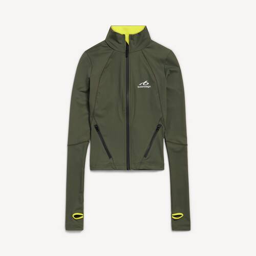 techwear fitted zip-up top