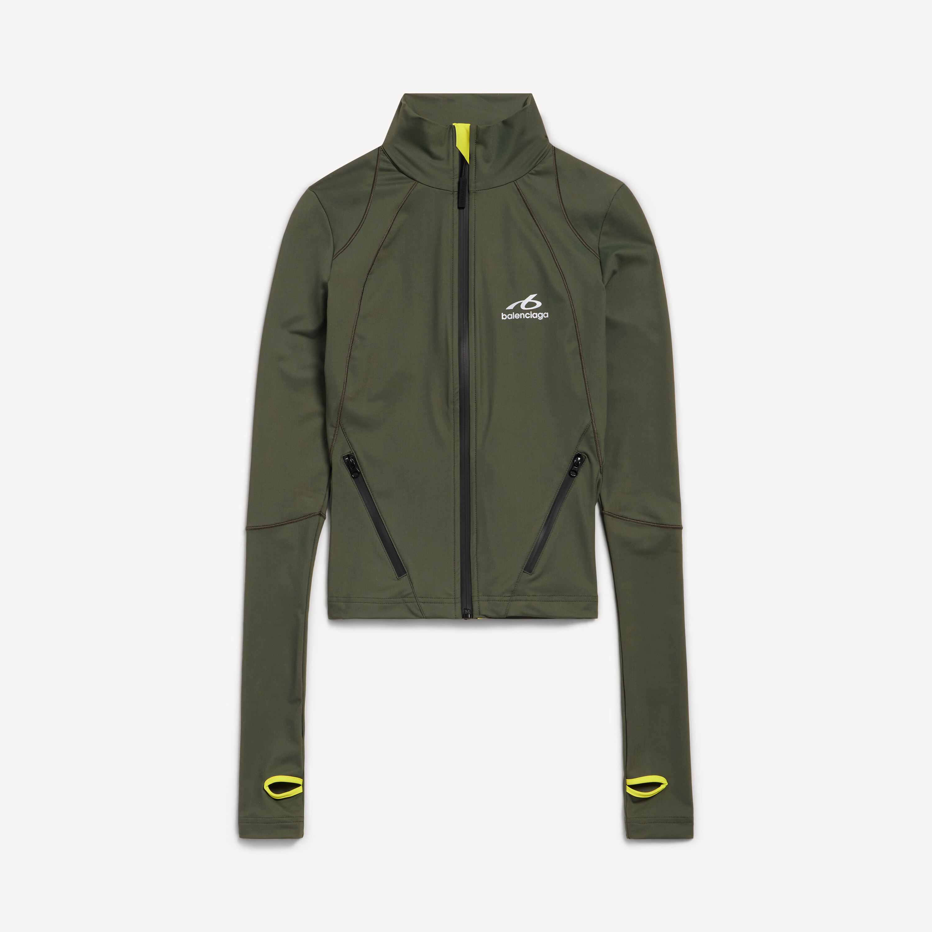 Techwear フィッテッド ジップアップトップス