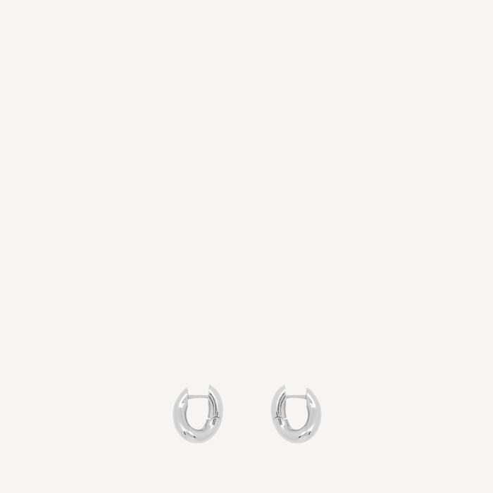 Women's Loop Xxs Earrings in Silver - Women | Balenciaga United Kingdom EN - Image 1