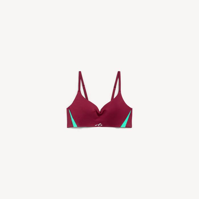 Women's Techwear Bra Top in Burgundy/aqua - Women | Balenciaga Netherlands EN - Image 1