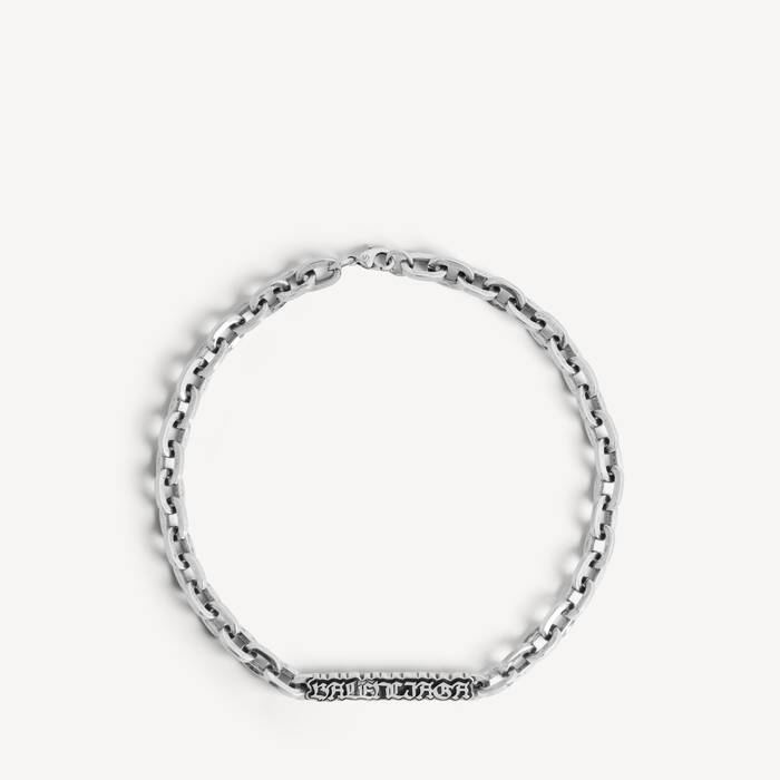 Goth Gourmette Halskette f&uuml;r Herren in Altsilber - Herren | Balenciaga Deutschland DE - Image 1