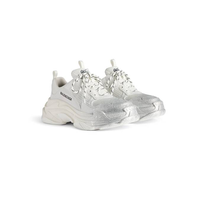 트리플 s 글리터 스프레이 스니커즈