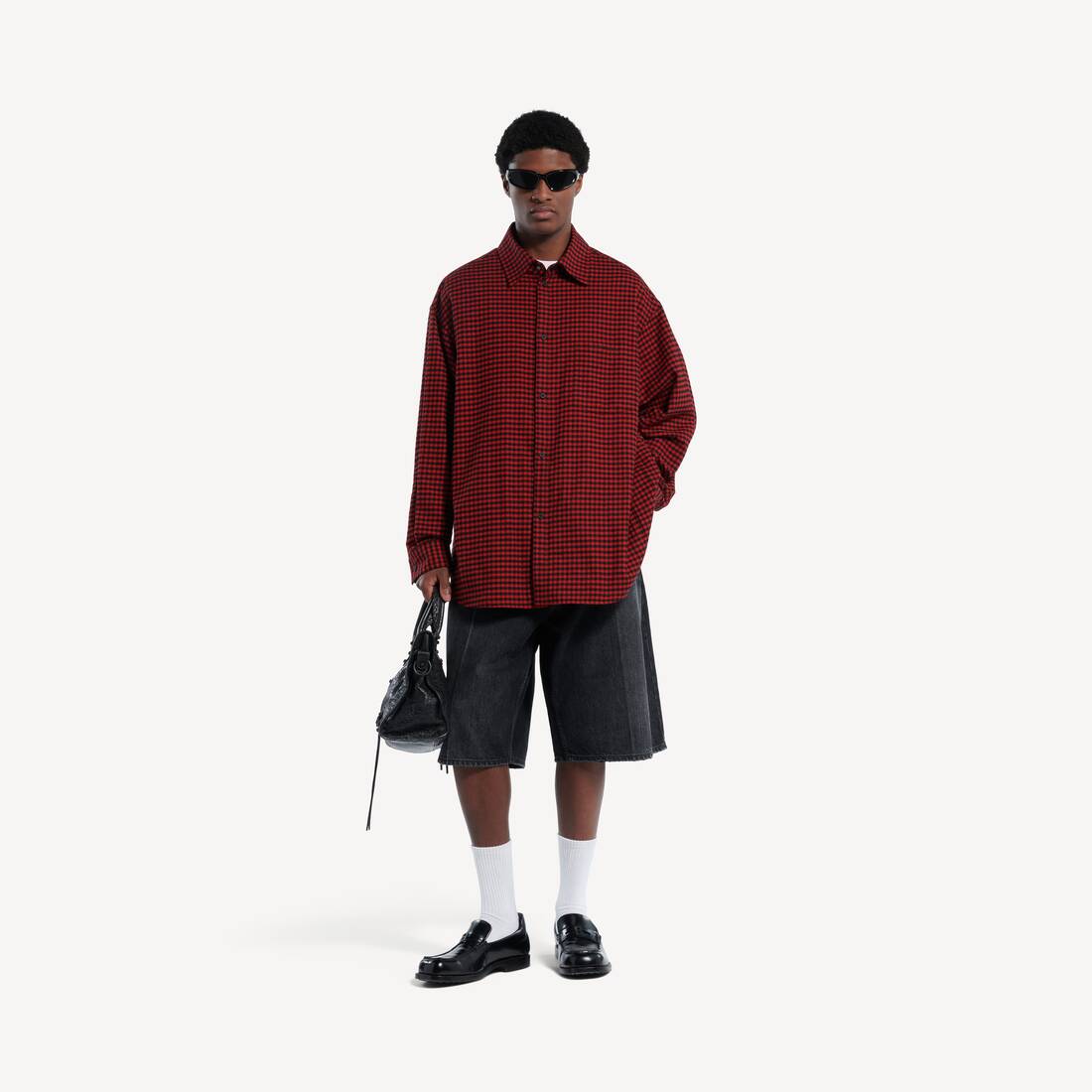 Men's Overshirt in Red | Balenciaga Japan EN - Image 2