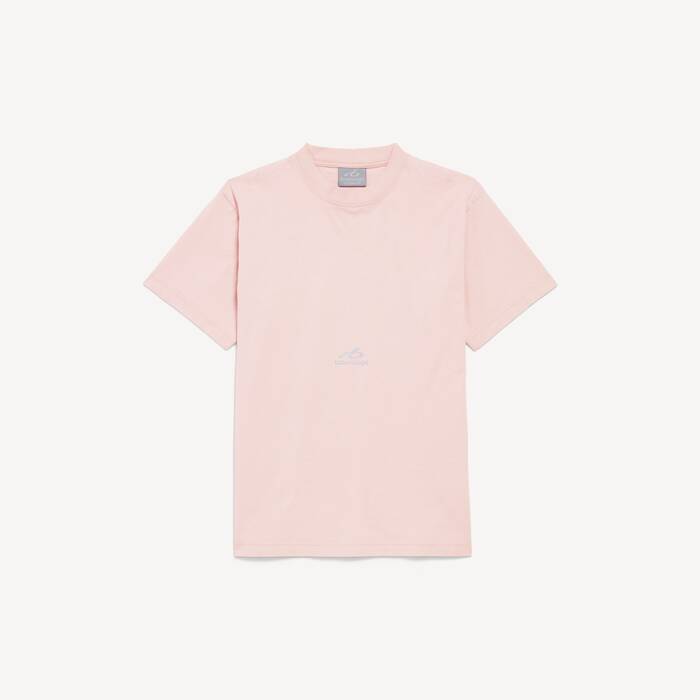 Women's Bodies Short Sleeves T-shirt in Dusty Pink - Women | Balenciaga Republic Of Korea EN - Image 2