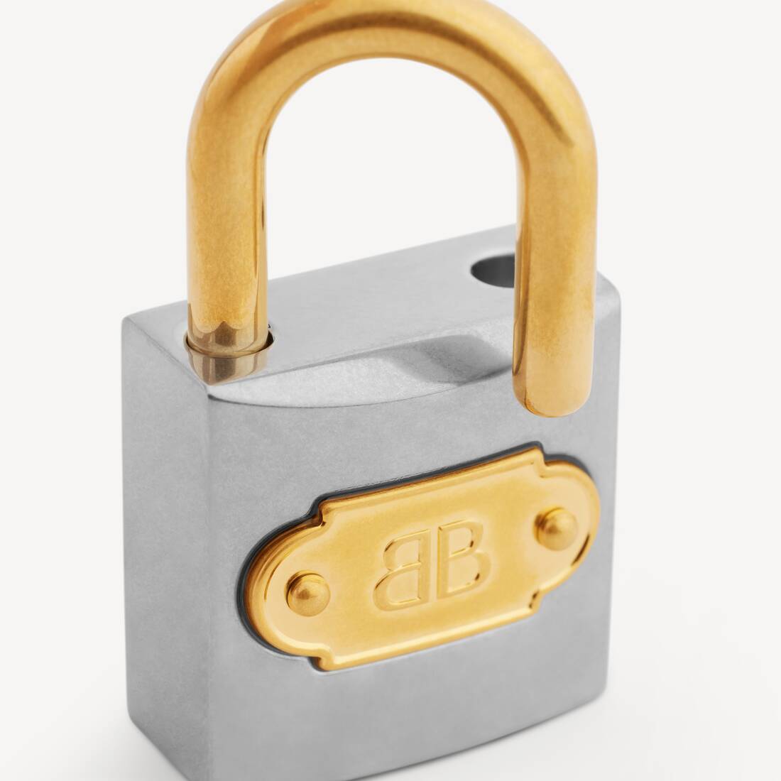 Women's Charm/keychain Bb Padlock in Silver/gold | Balenciaga HK
