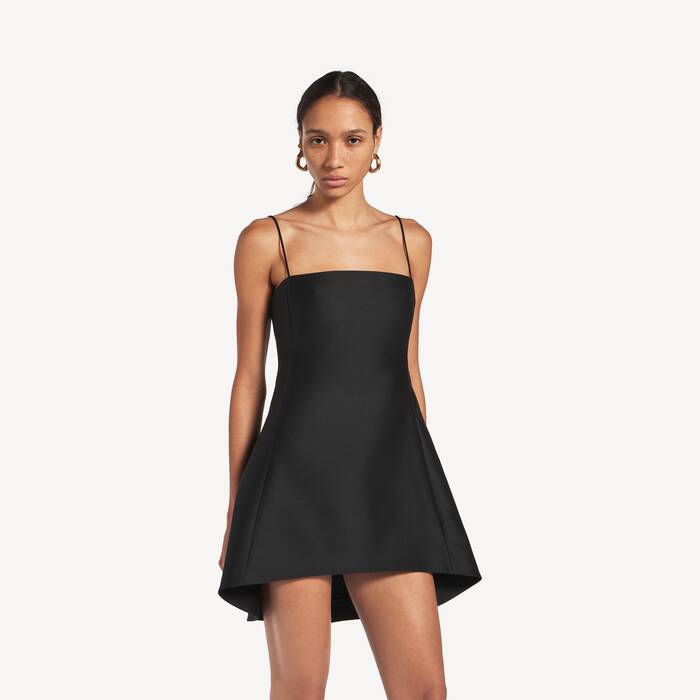 Women's Babydoll Strap Dress in Black - Women | Balenciaga United States EN - Image 3