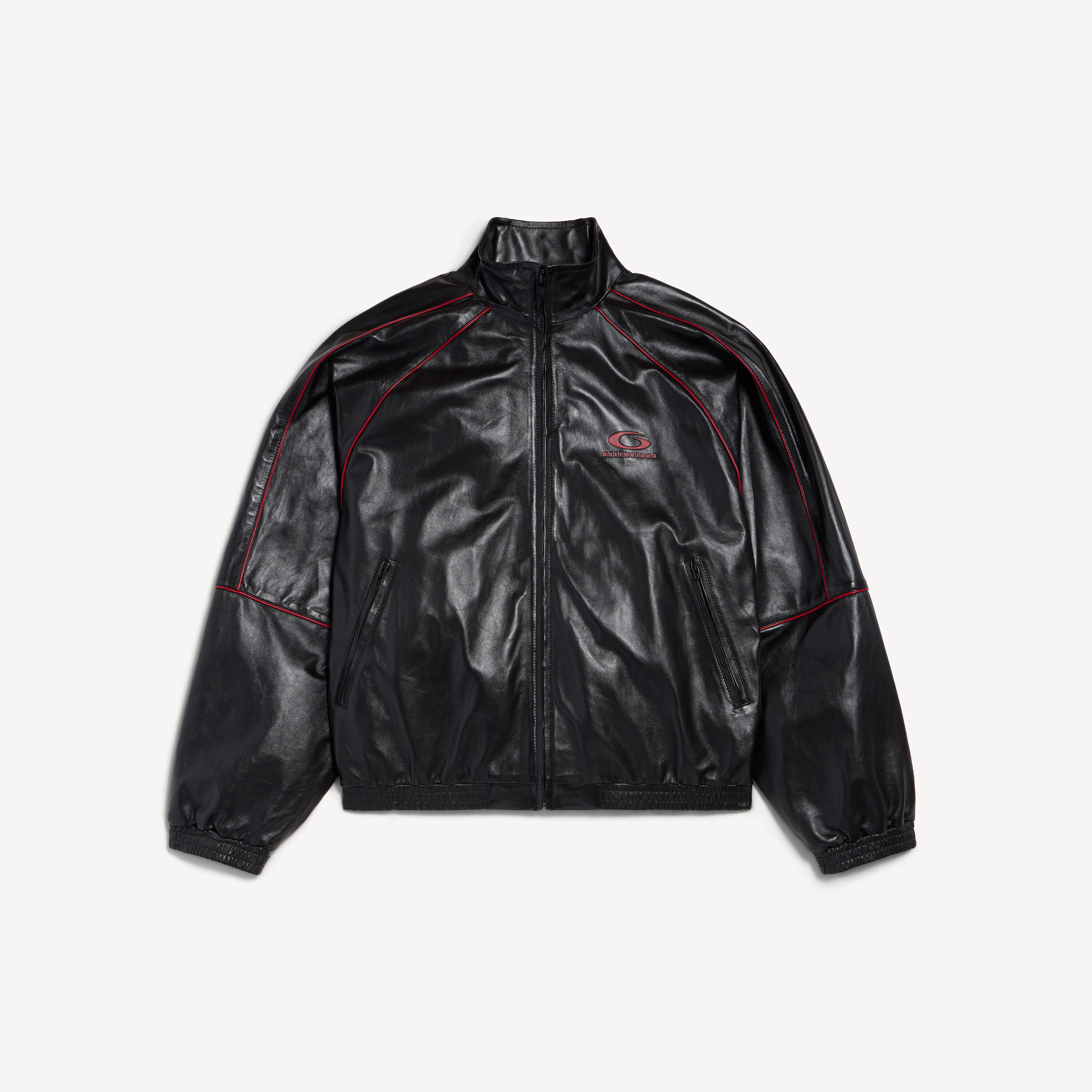 Men's Tracksuit Jacket in Black/burgundy