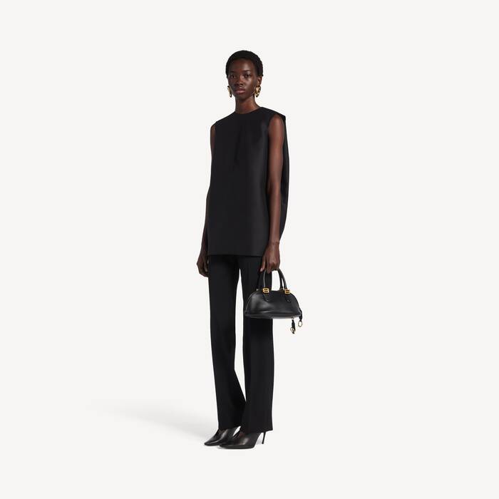 Women's Mini Cocoon Dress in Black - Women | Balenciaga United States EN - Image 3