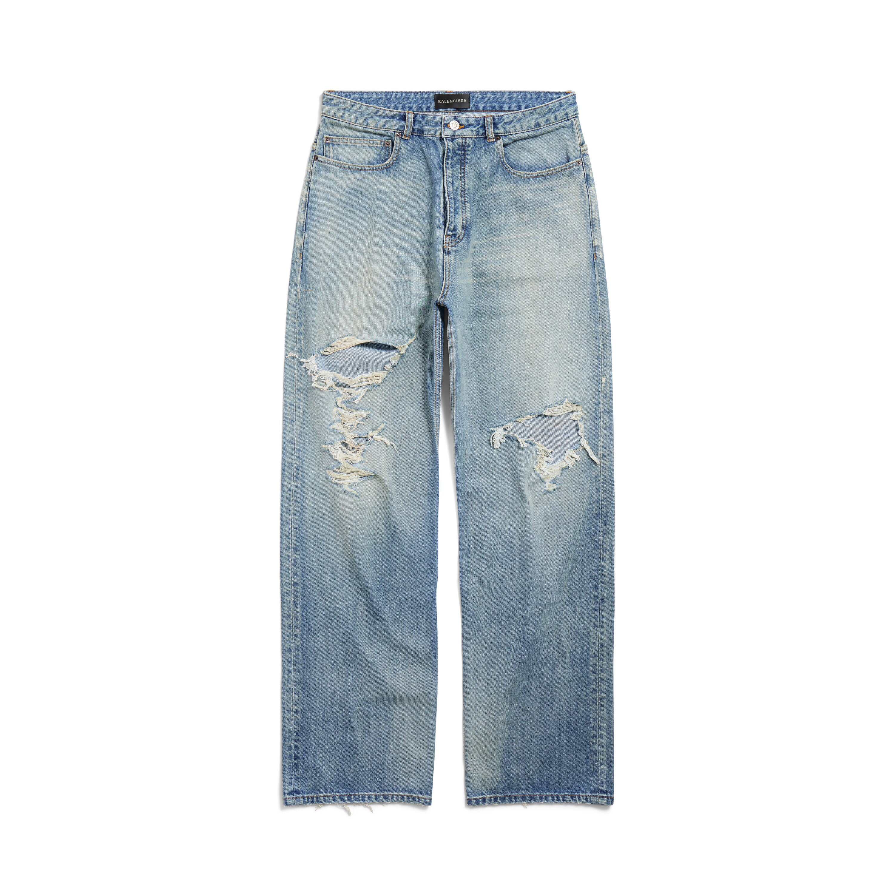 パンツ BALENCIAGA Women Straight Pants 786468TJW949000 White Women's Loose Fit Pants in White | Balenciaga US