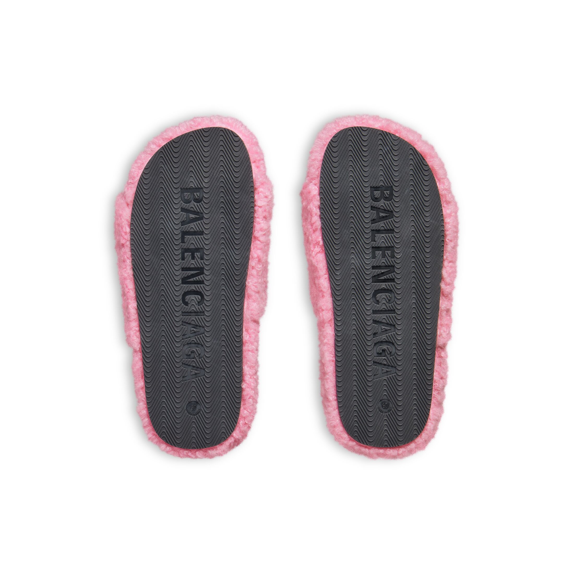 furry slide sandal