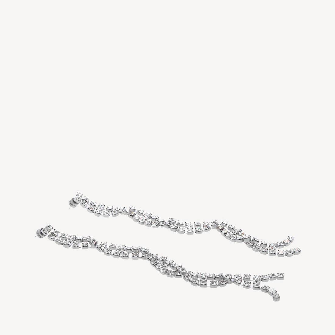 Women's Riviera Earrings  in Shiny Silver | Balenciaga Switzerland EN - Image 2