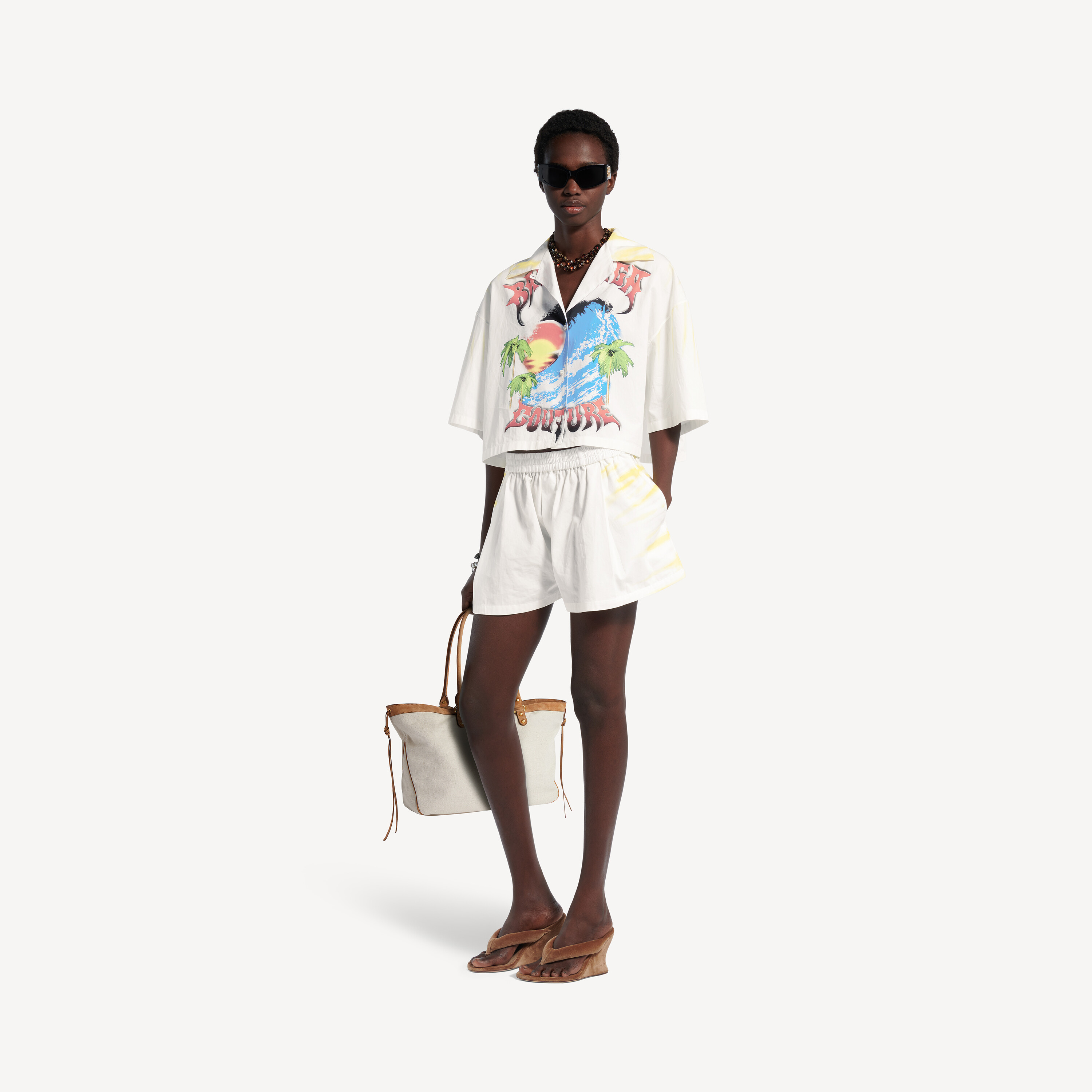 Balenciaga short boxer a-line extreme tie dye