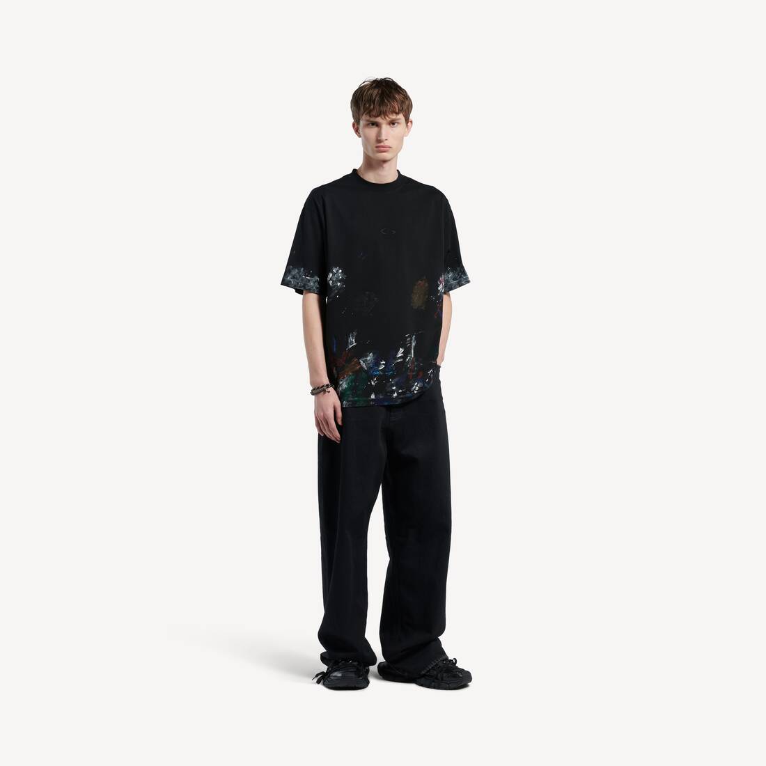 Men's Painter's Shirt Medium Fit T-shirt in Black | Balenciaga United States EN - Image 3