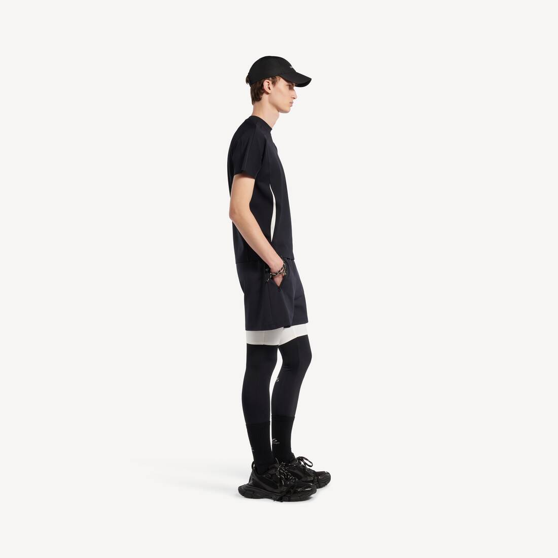 ネイビー/ホワイト の メンズ Techwear 半袖tシャツ | Balenciaga 日本 JA - Image 3