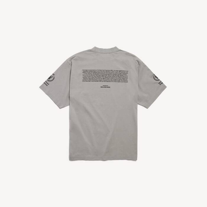 Wfp T-shirt Mittlere Passform f&uuml;r Herren in Balenciaga Grau - Herren | Balenciaga Schweiz DE - Image 2